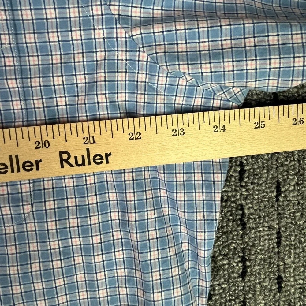 Polo Ralph Lauren Westerton Plaid Check Mens Long Sleeve Large L Blue Pink White